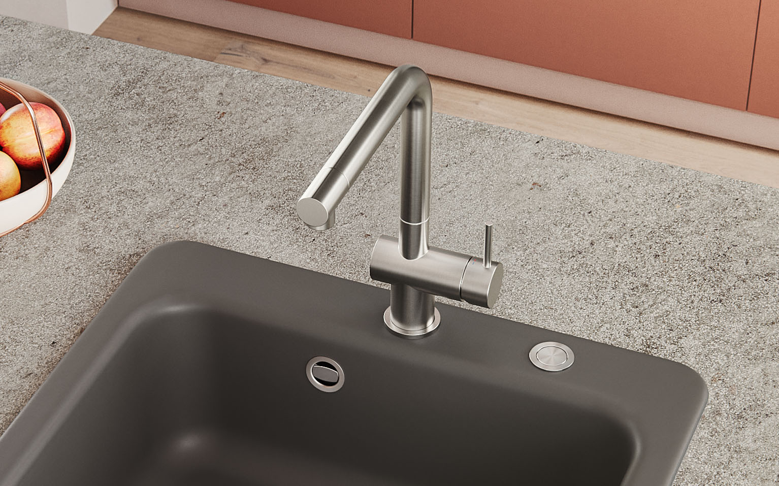 Systemceram Armatur Sila Edelstahl