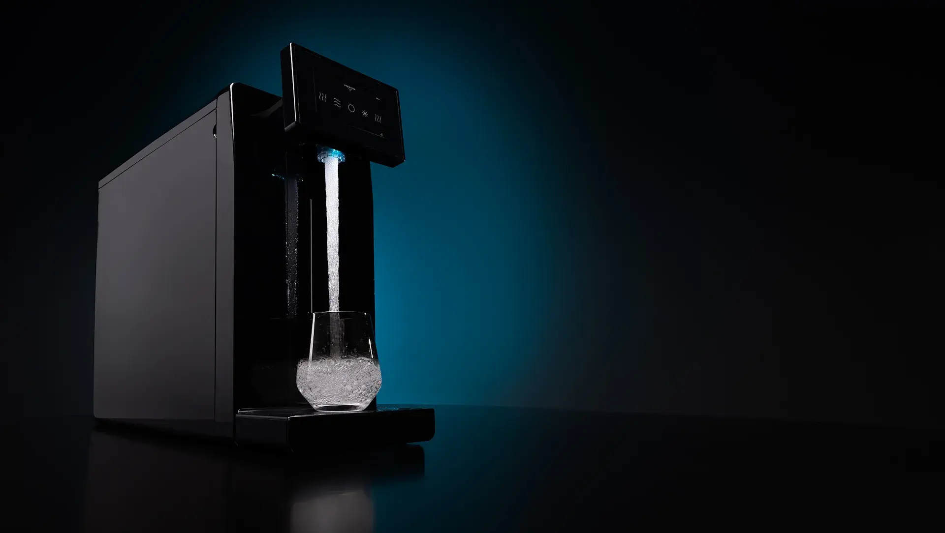 JoMi Frizz-On schwarz Wasserfilteranlage Tischgerät mit Spender